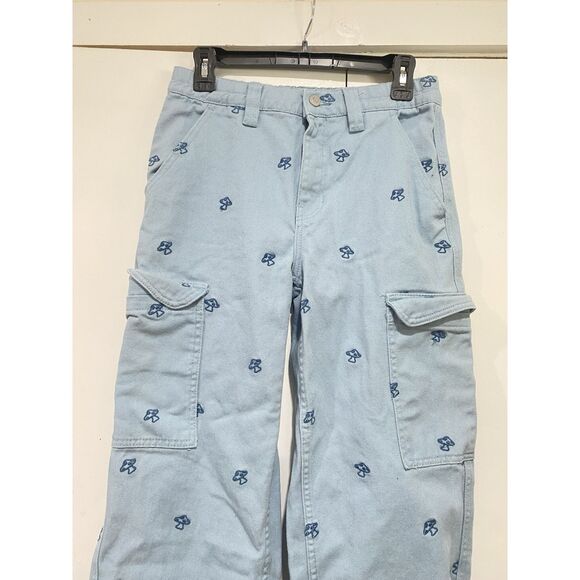PacSun Baggy Carpenter Jeans Women Small 26X31 Blue Mushroom Denim Cargo Y2K - Picture 3 of 14